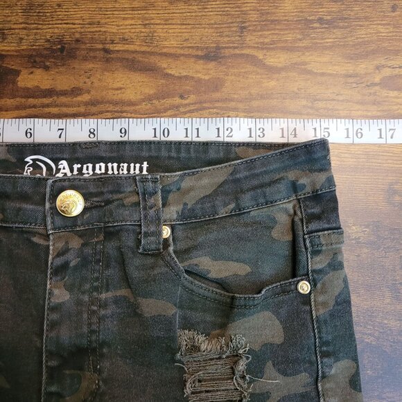 Argonaut Jeans Mens 32x32 Measures 30x30 Camo Ultra Slim Moto Ripped Stretch - Picture 7 of 11